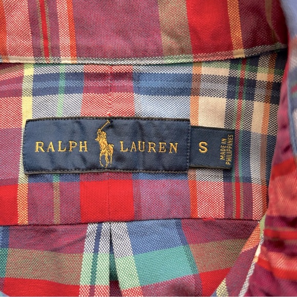 Ralph Lauren Multicolor Plaid Oxford Long Sleeve Button Down Shirt - Picture 3 of 7